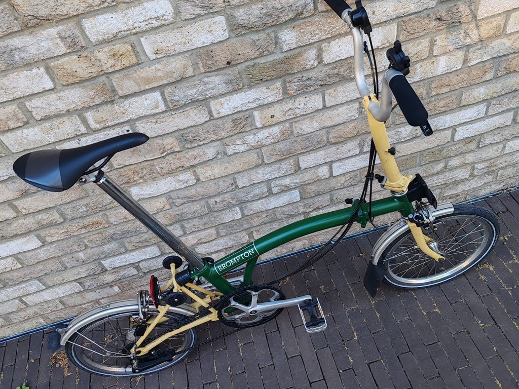 Brompton M6L 6 Speed Folding Bike Racing Green Ivory Original