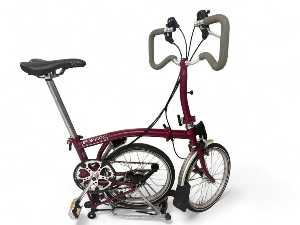 Brompton C Line P6R (6 Speed) folding bicycle - Claret