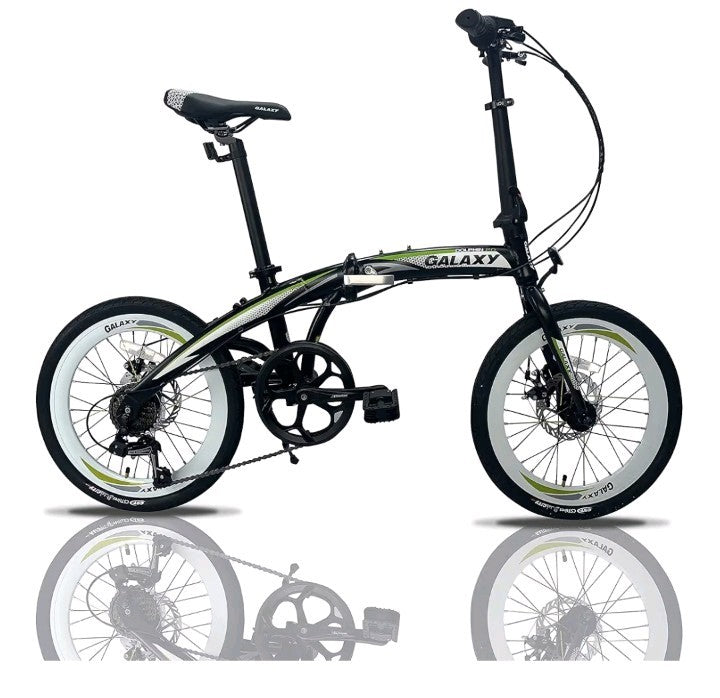 20" Wheel Lightweight Folding Bike 7 Speed And Dual Disk Brakes