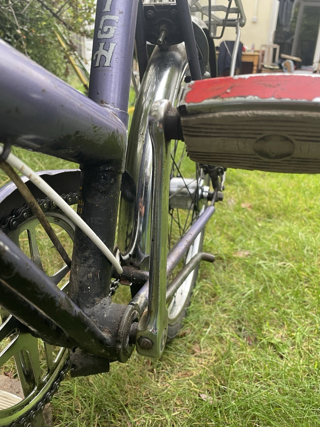 Raleigh Stowaway 1976 Folding Bike Purple Sturmey Archer Desirable Brooks Saddle