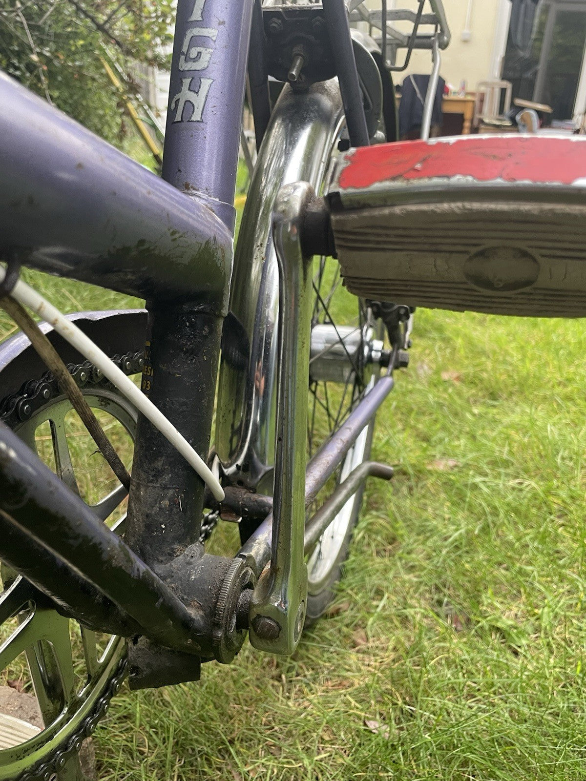 Raleigh Stowaway 1976 Folding Bike Purple Sturmey Archer Desirable Brooks Saddle