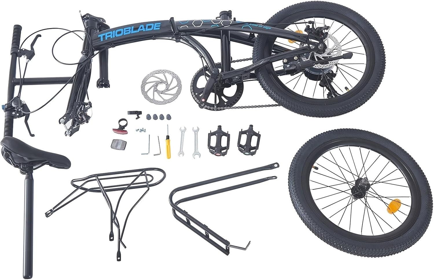 20" Folding Bike 7 Speed Disc Brake Lightweight Adult Commuter Bicycle