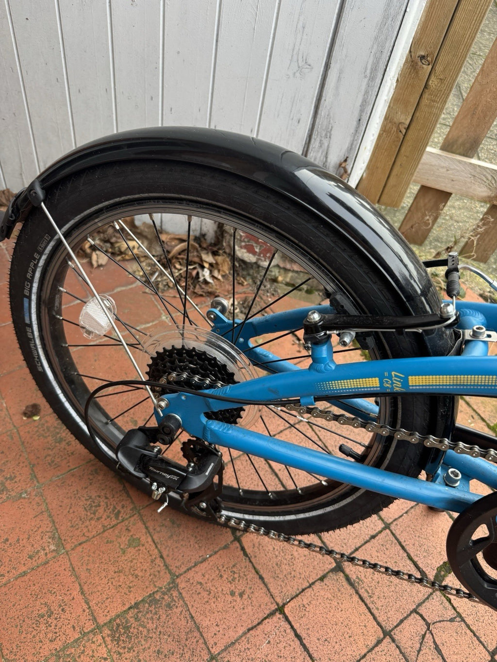 Tern Link C8 Folding Bike 8 Speed – Blue – Schwalbe Big Apple – Great Condition