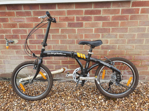 A pair of 16in 6-gear Bicycles4u folding bikes