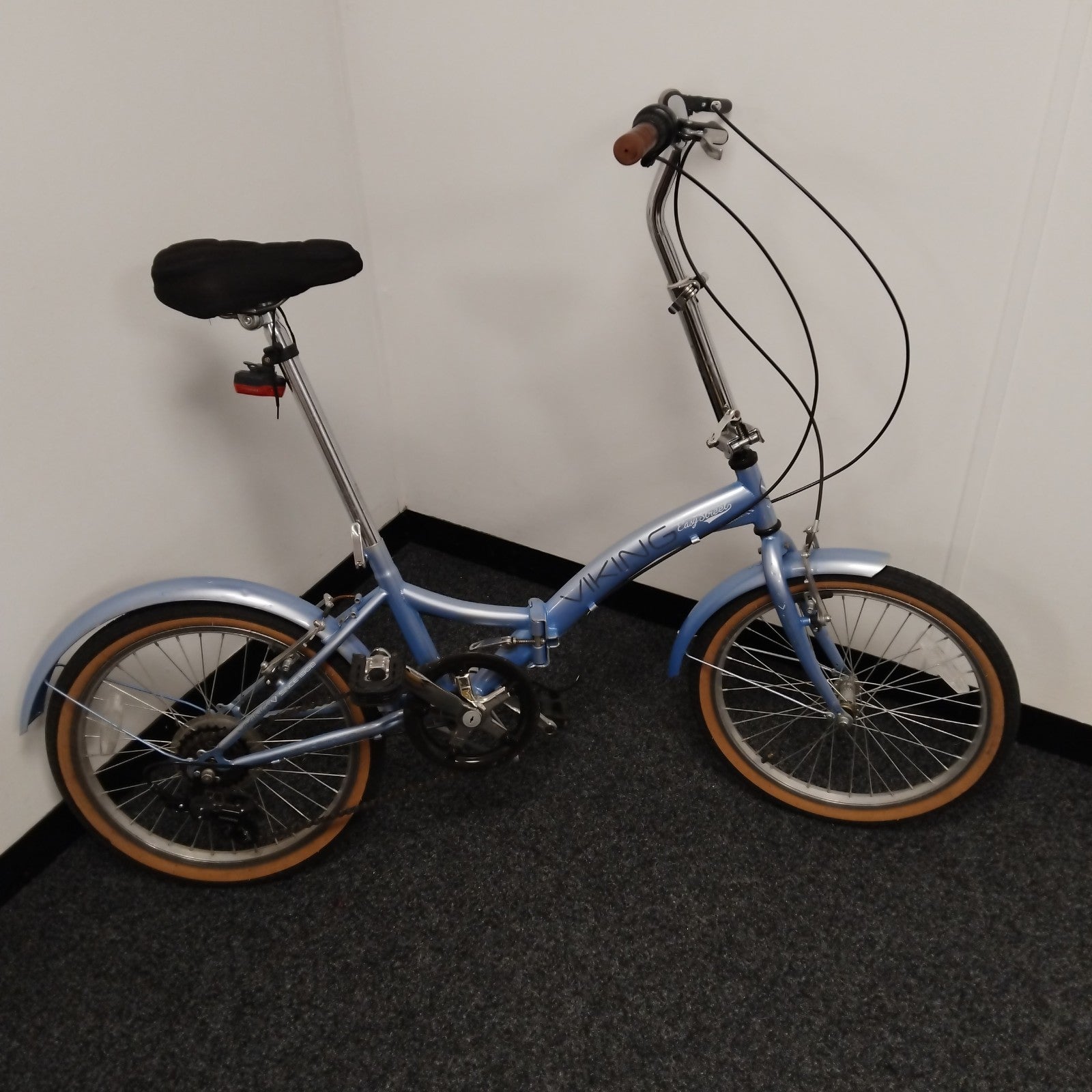 Viking Easy Street Metallic Blue Folding 6 Speed Bicycle - 19" Wheels