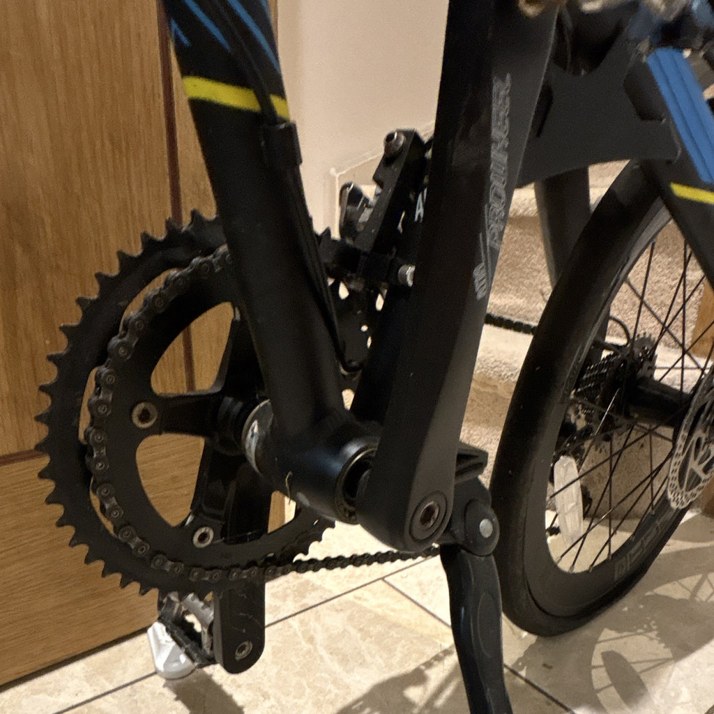 JAVA 20in Folding Bike Mechanical Disc, Derailleur Gears, Mudguards, Black/Blue