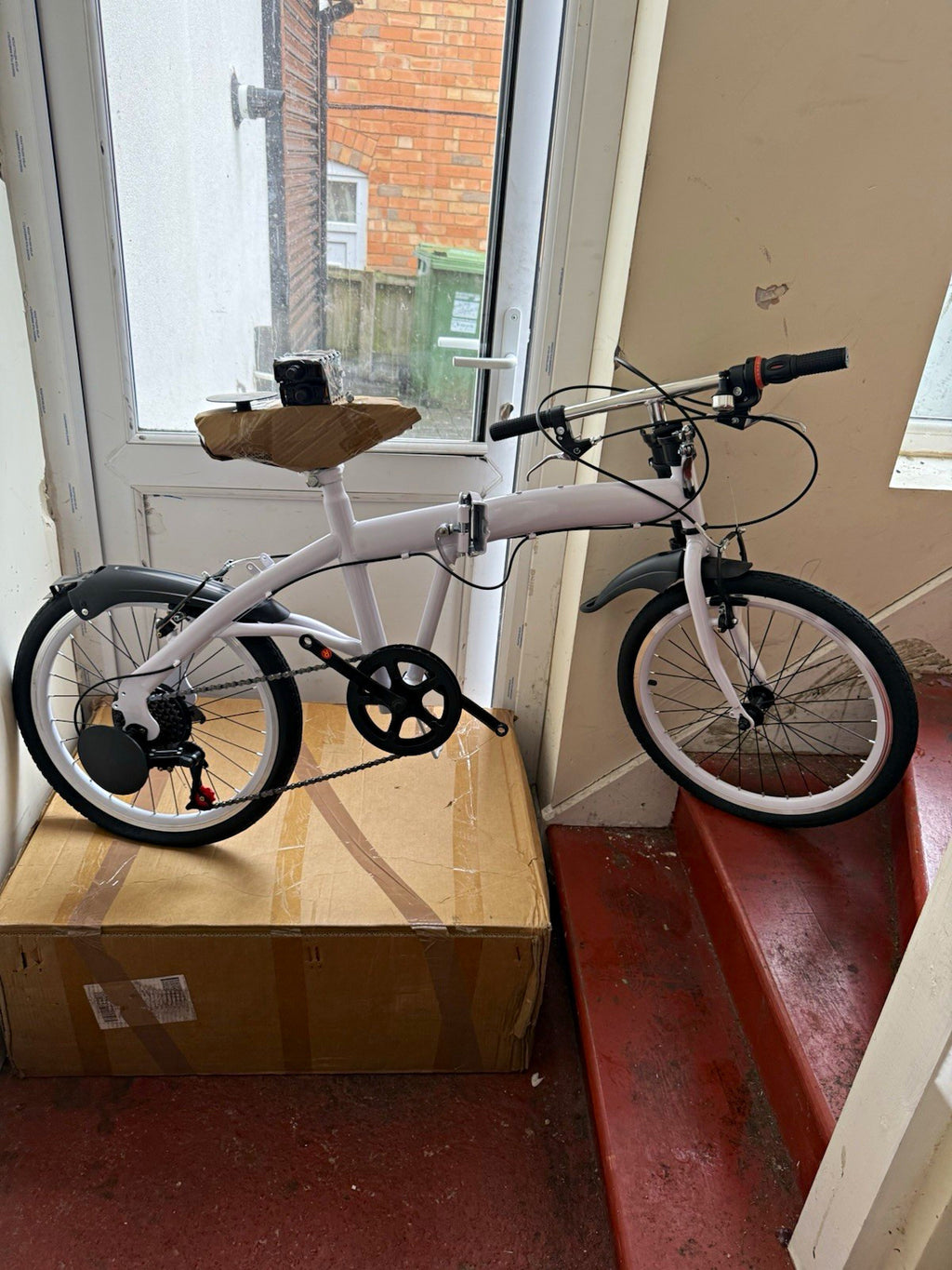 20in Folding Bike 6-Speed Derailleur V-Brakes Mudguards Flat Bar Steel
