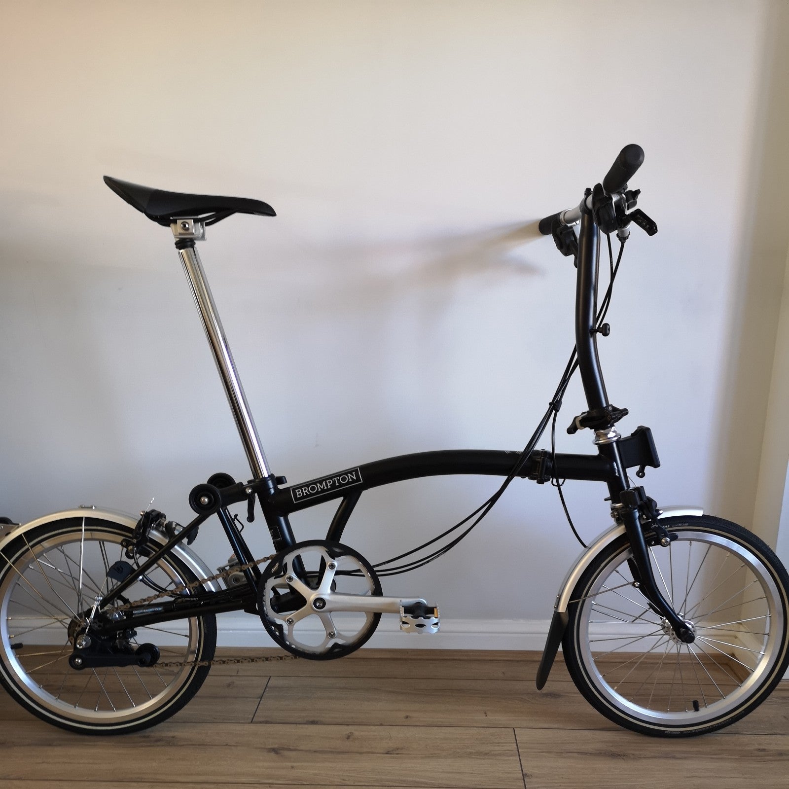 Brompton C Line Explore 6-Speed Matte Black Low Handlebar Folding Bicycle