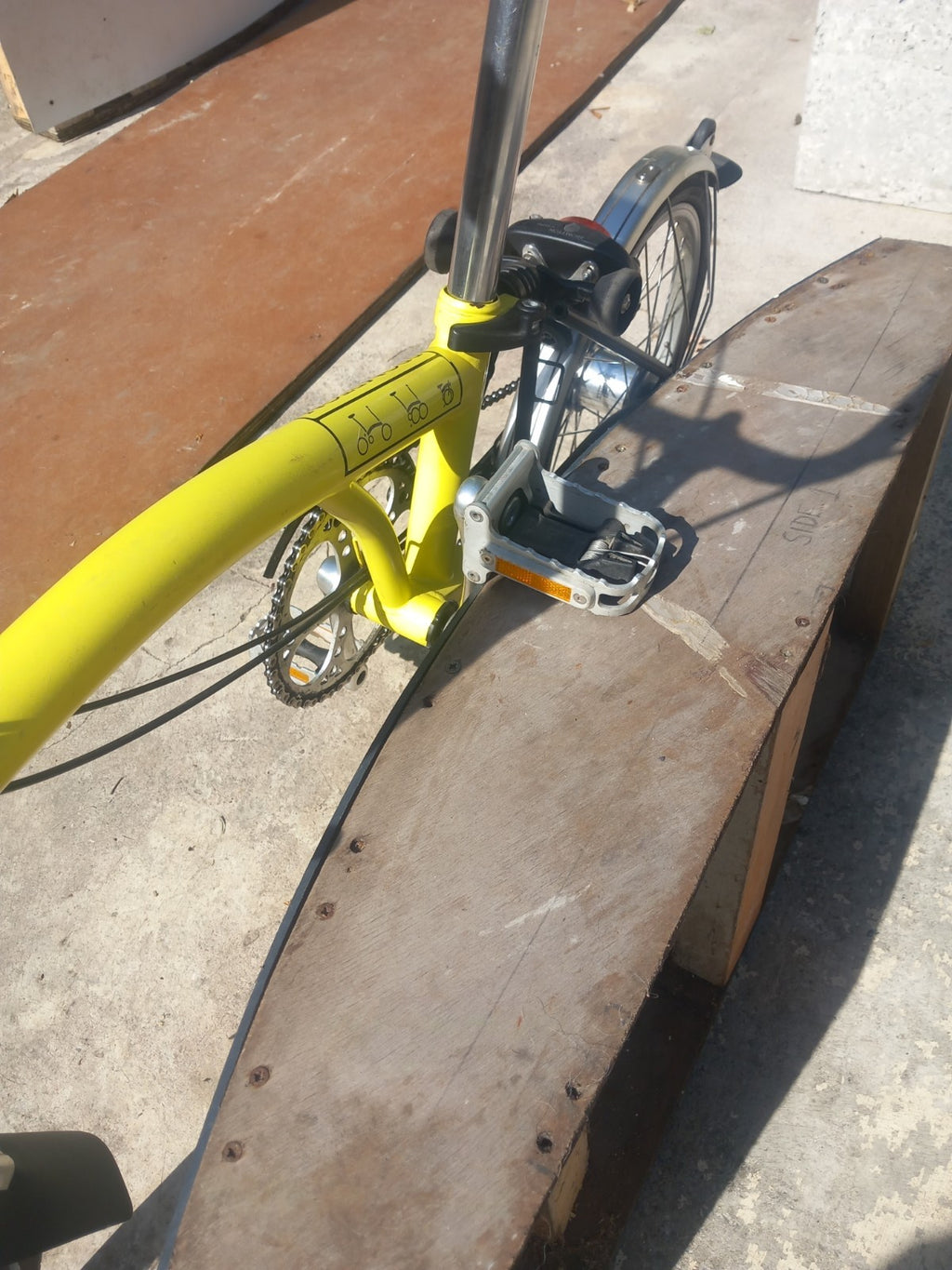 Brompton C Line 3 speed folding bicycle.
