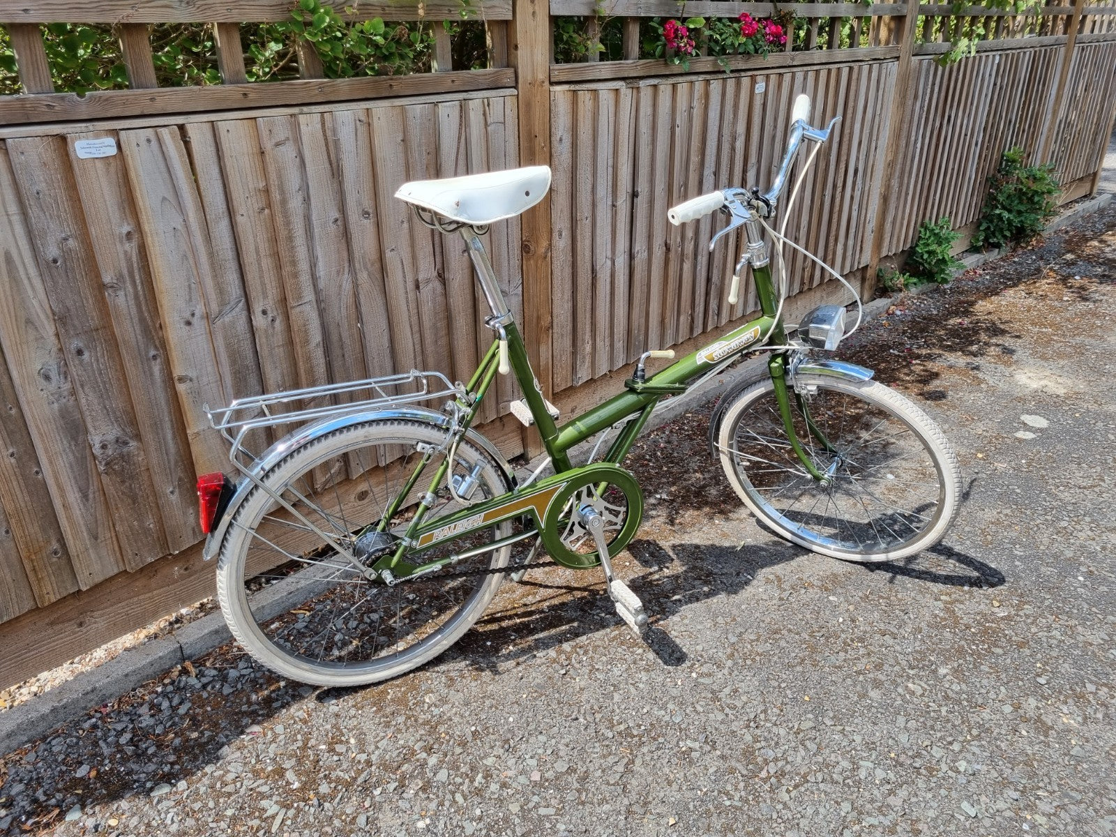 Vintage Raleigh Stowaway Vintage Unisex Folding bike Olive Green, ready to ride