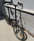 B'TWIN Folding Bike Black 20 in Wheels V-Brake, Bell & Reflectors