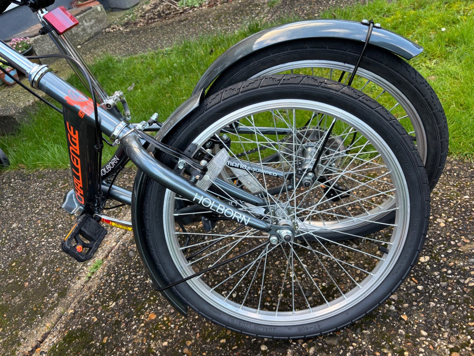 Foldable Unisex Grey Bike - 20 inch Wheel Size