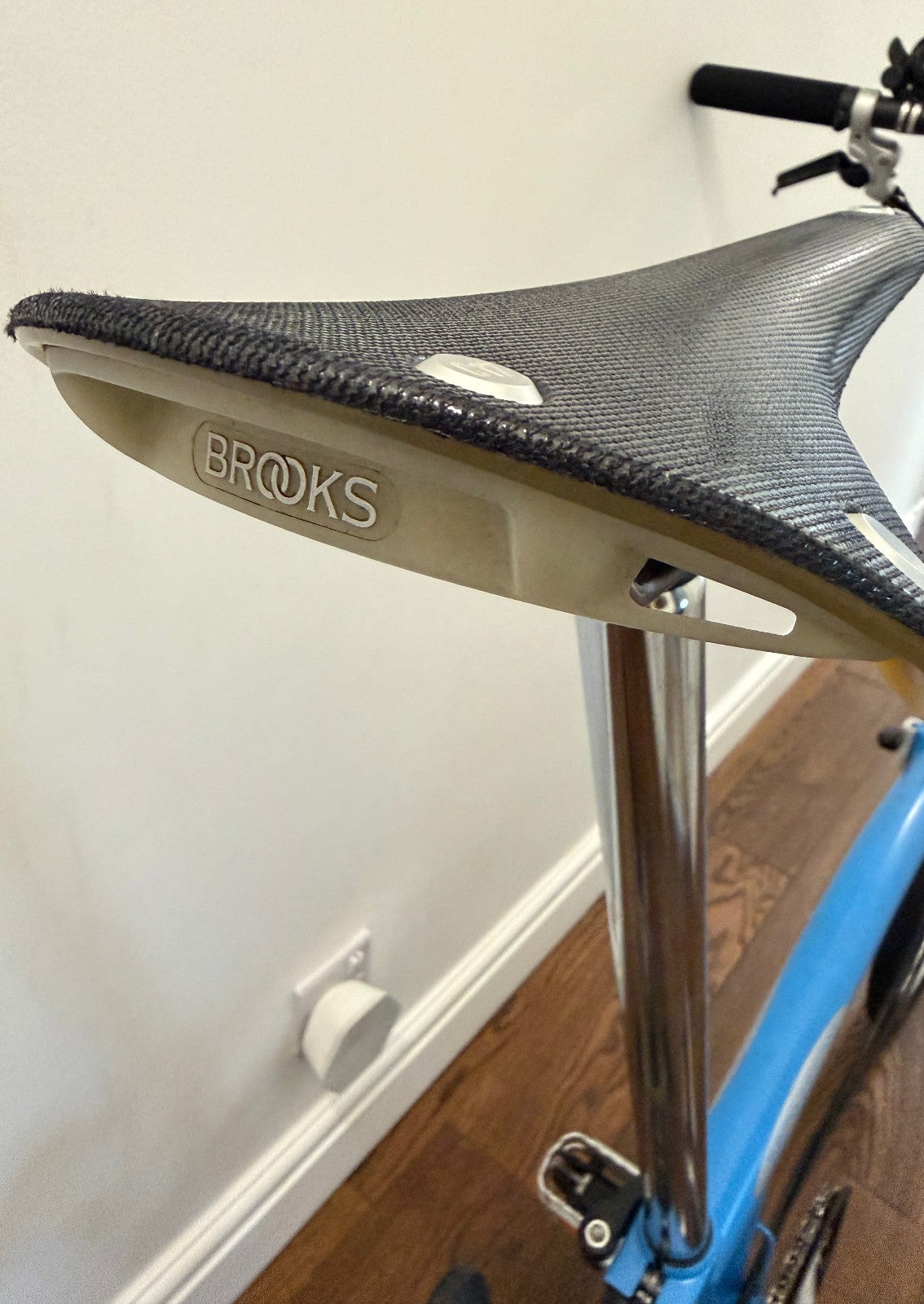 Brompton Superlight Cornflower H6L Custom Titanium 10kg Kuosac Folding Bike