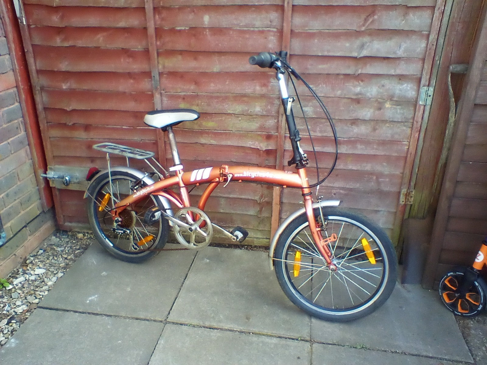 bicycle used folding bike 20 in wheels 6 gears