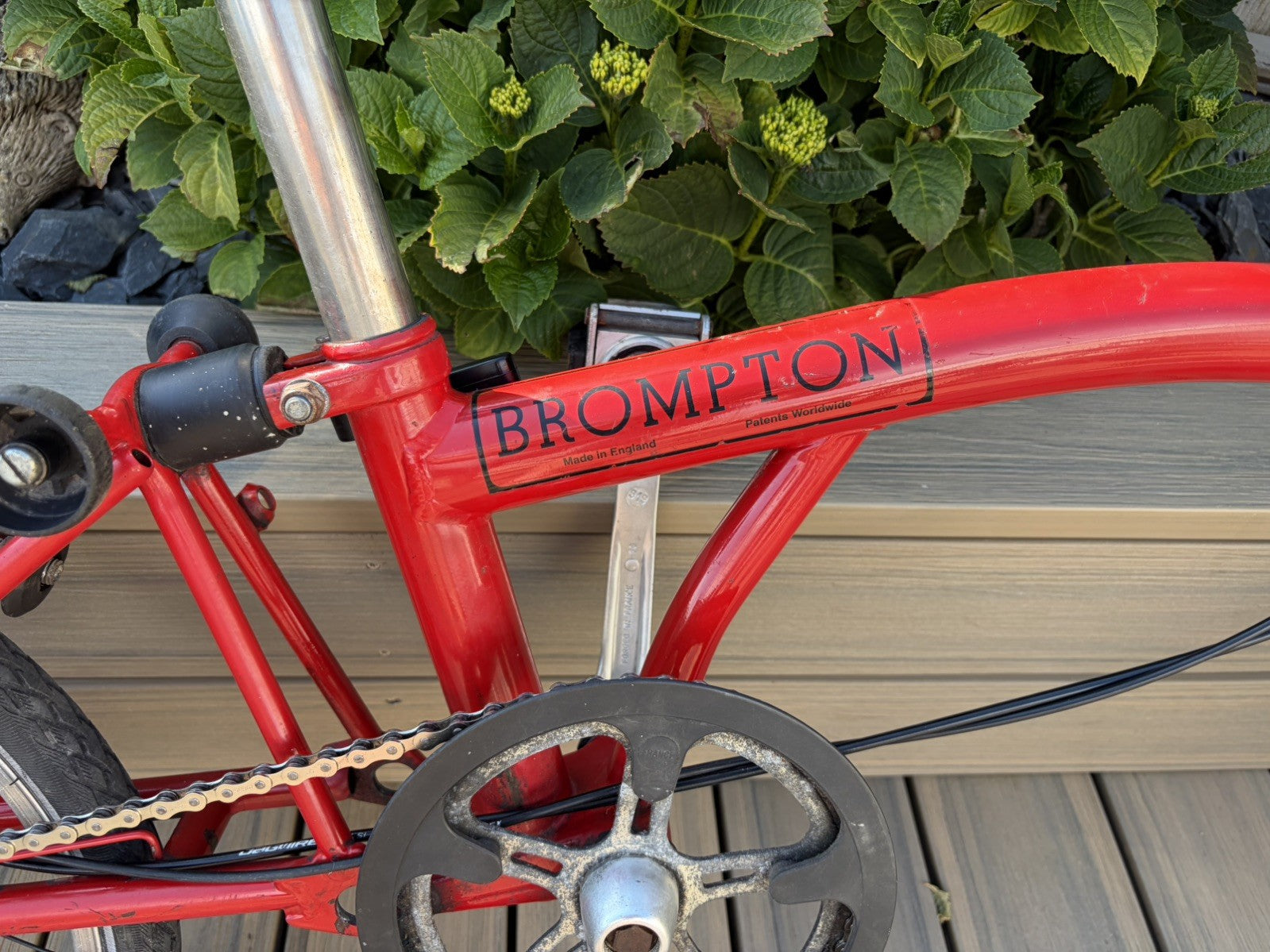 Brompton Red Folding Bike 3-Speed Bicycle