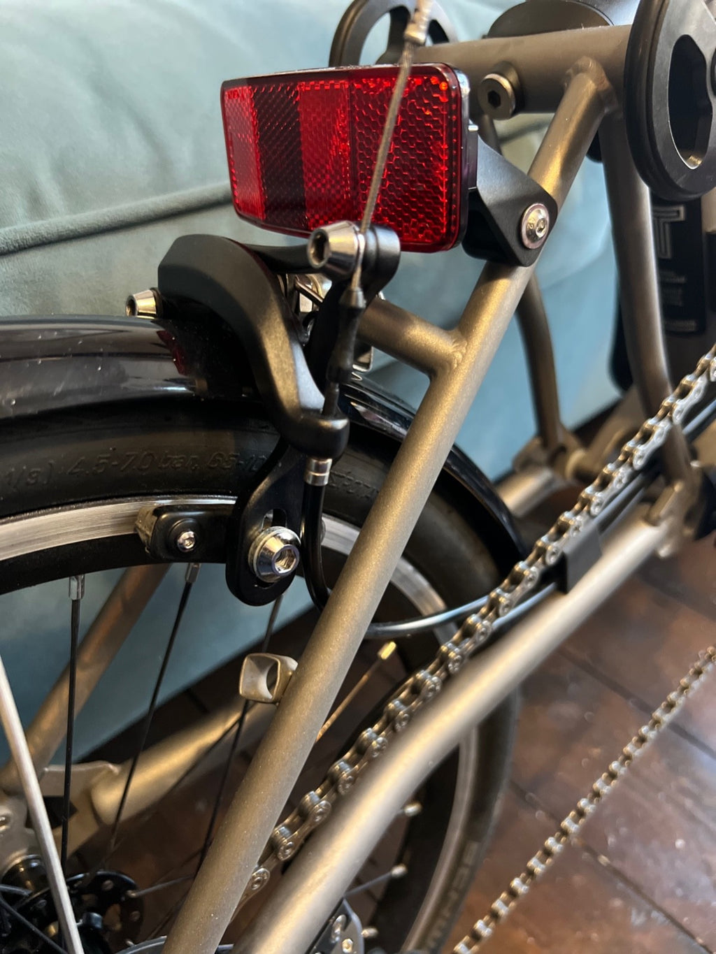 Brompton T-Line 4-Speed Titanium Folding Bike Medium rise