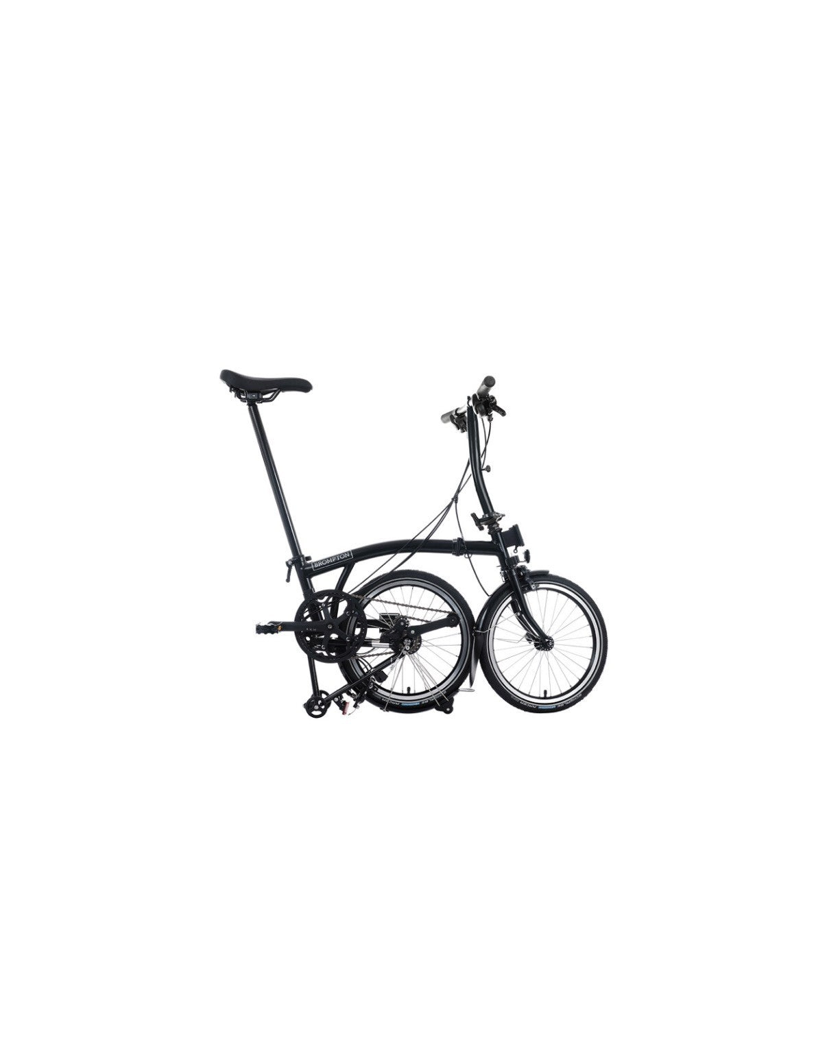 Brompton C Line Folding Bike 6-Speed Black Low Handlebars
