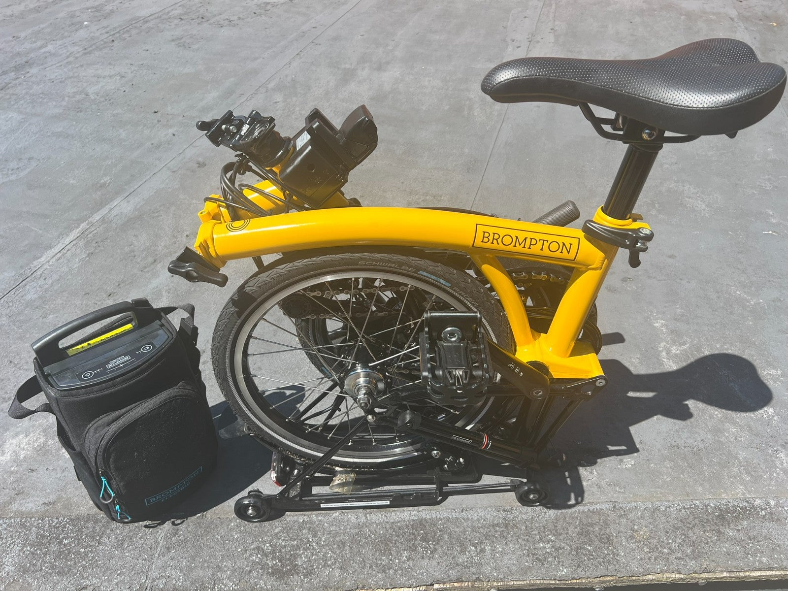 Brompton C Line 6 Speed Folding Bike Bumble bee yellow - 65 miles