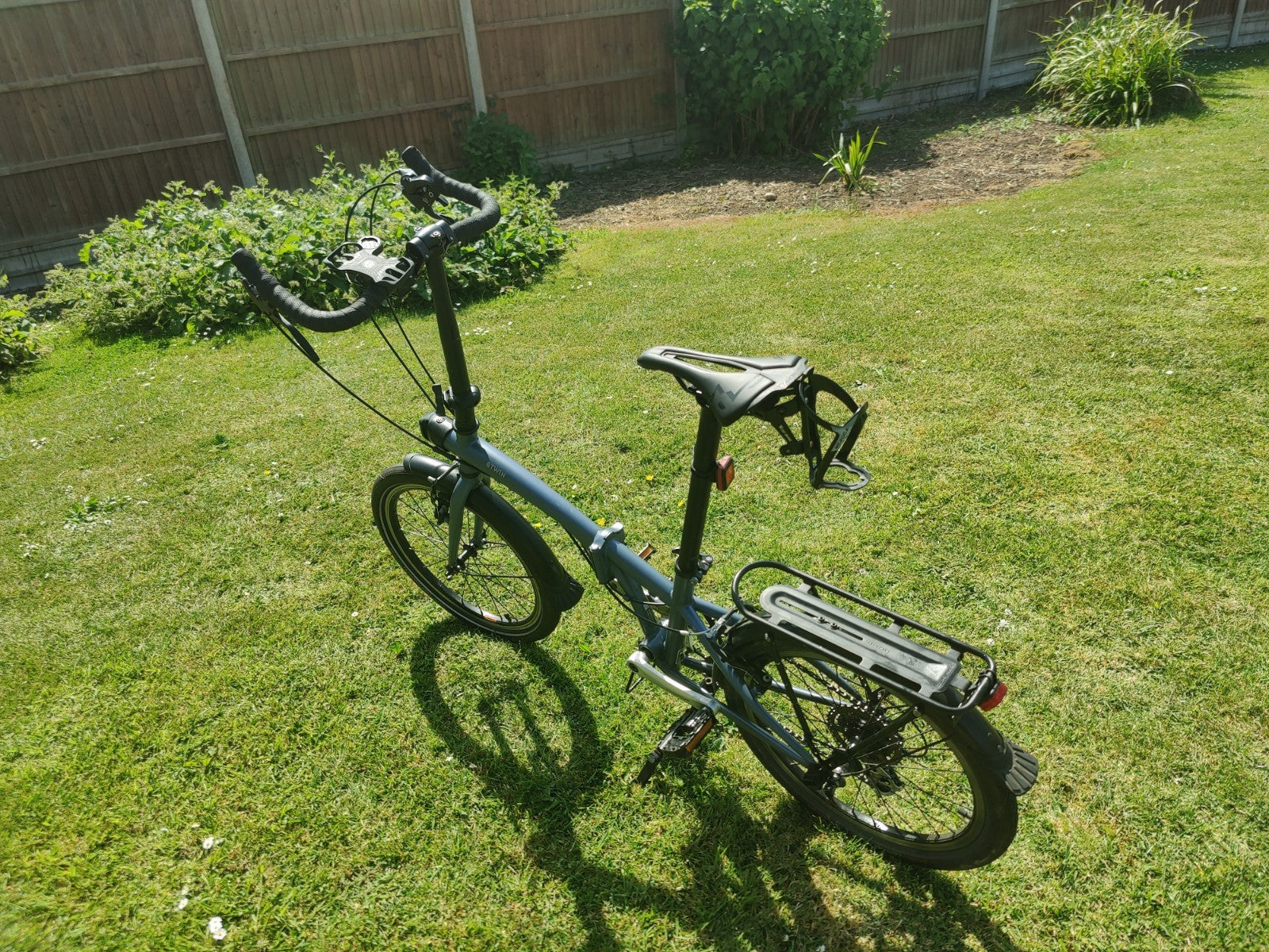 Ultra Upgraded Tilt 120 Folding Bike 7 speeds, Rear Rack + Waterproof Bags