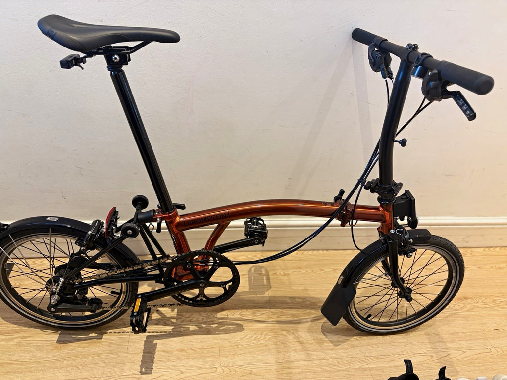 Brompton Flame Lacquer 🔥 Folding Bike 16 inch C line 6 speed