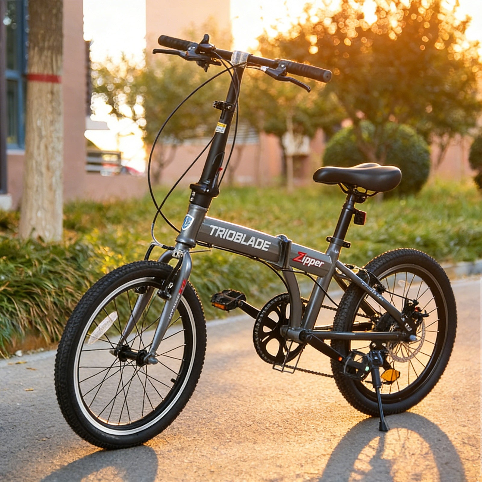 20Inch Folding Bike Adults Adjustable 7 Speed Bicycle Foldable City Bicycle Grey