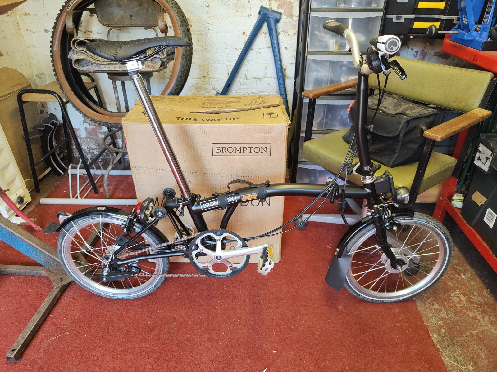 Brompton 3-Speed Sturmey Archer Black Foldable Bicycle