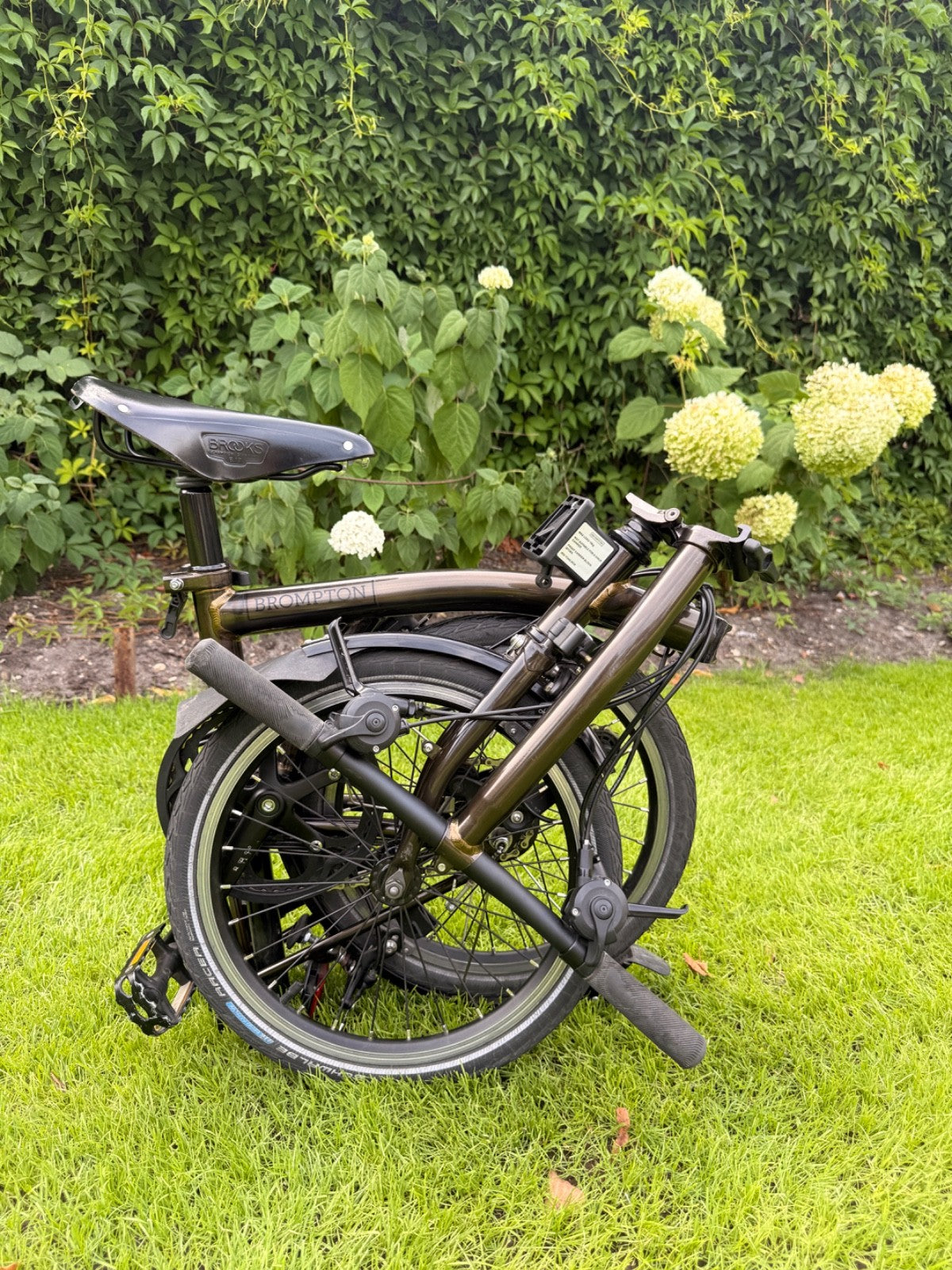 Brompton S6L Black Edition Black Lacquer 6 Speed Brooks B17 + Pump