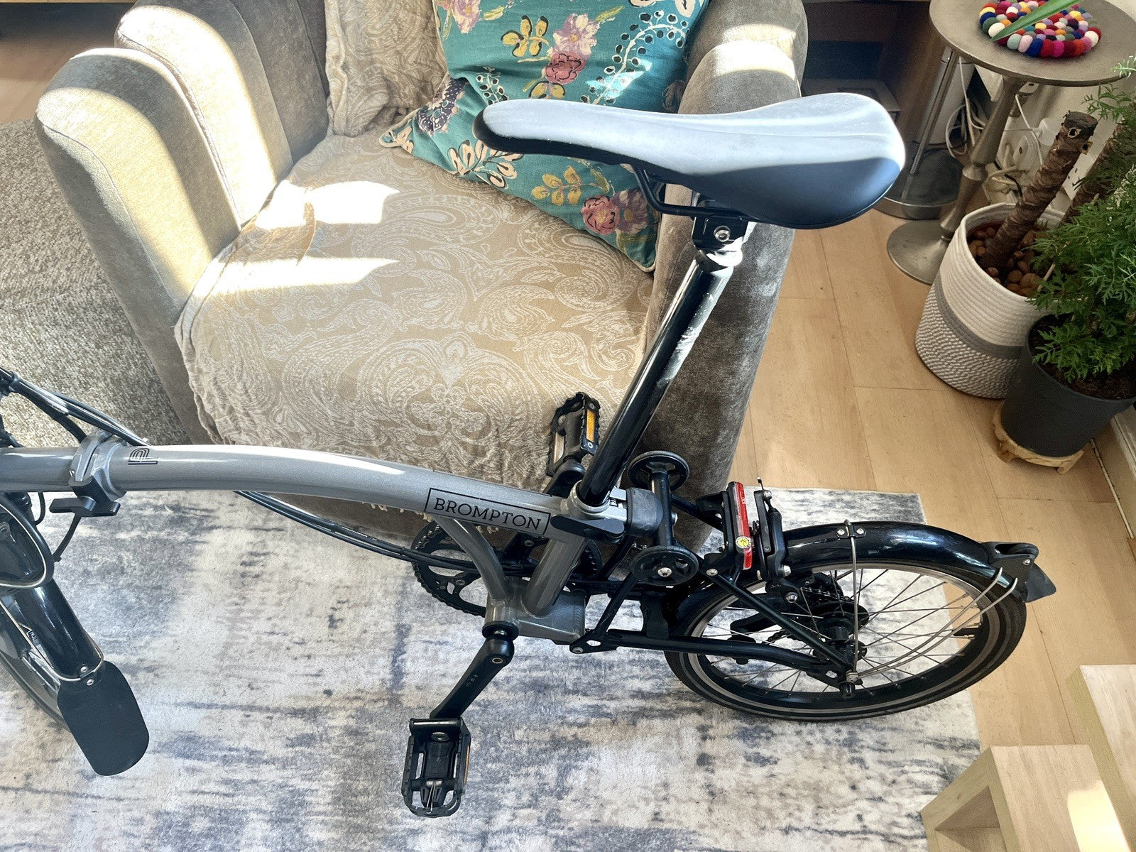 Brompton P Line 2023 4-Speed, Storm Grey, Mid Handlebar