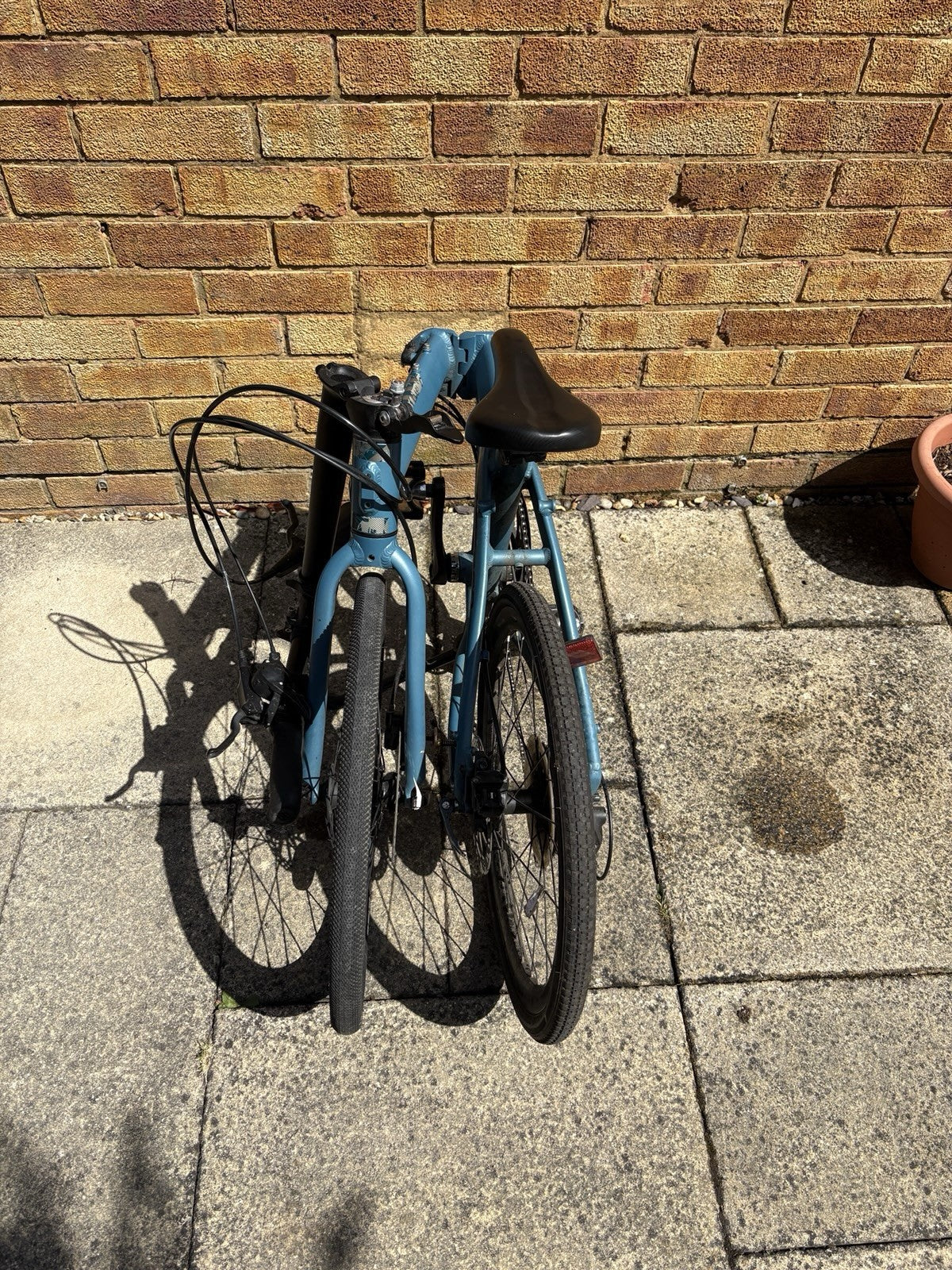 Carrera Intercity 20in Folding Bike Blue/Black, Mechanical Disc, Derailleur