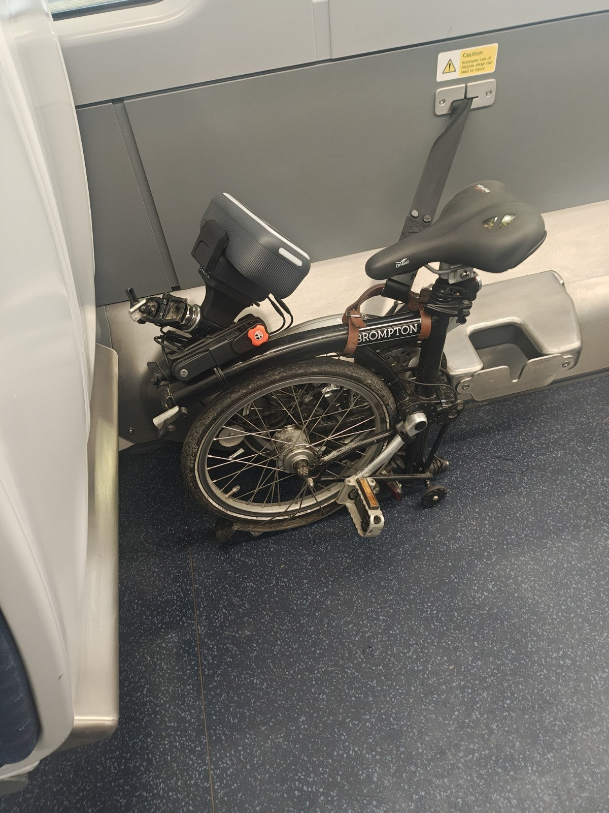 Brompton C Line Folding Bicycle Fitted With Swytch Max