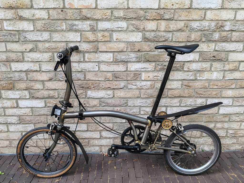 Brompton S2L Raw Lacquer 2 Speed Lightweight Upgraded Folding Bike