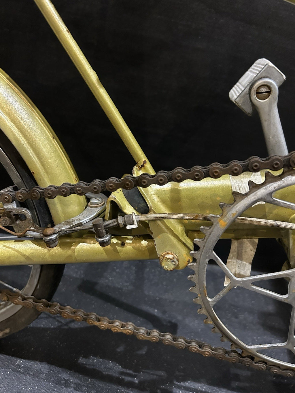 Moulton Mini Folding Bike 16in 1972 Steel 1 Speed Rack Mudguards Caliper
