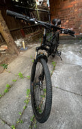 26 Inch Folding Mountain Bike, 21 Speed Dual Disc Brake Bicycle with Mudguards,