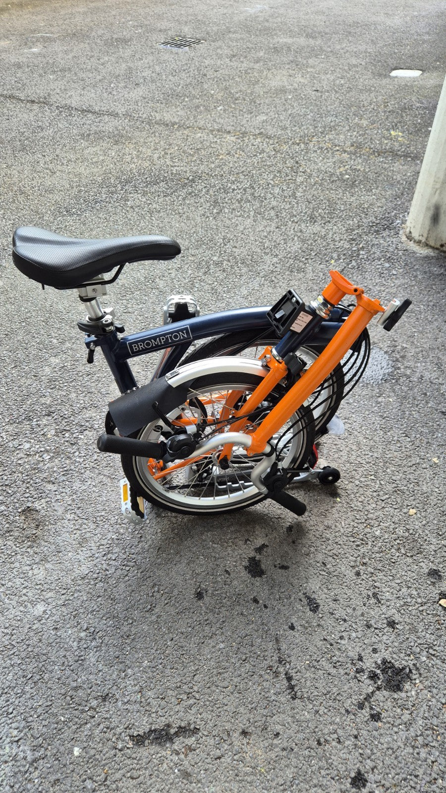 Brompton  C Line Explore, 6-Speed (H6R), Blue & Orange, 2021 (with extras)