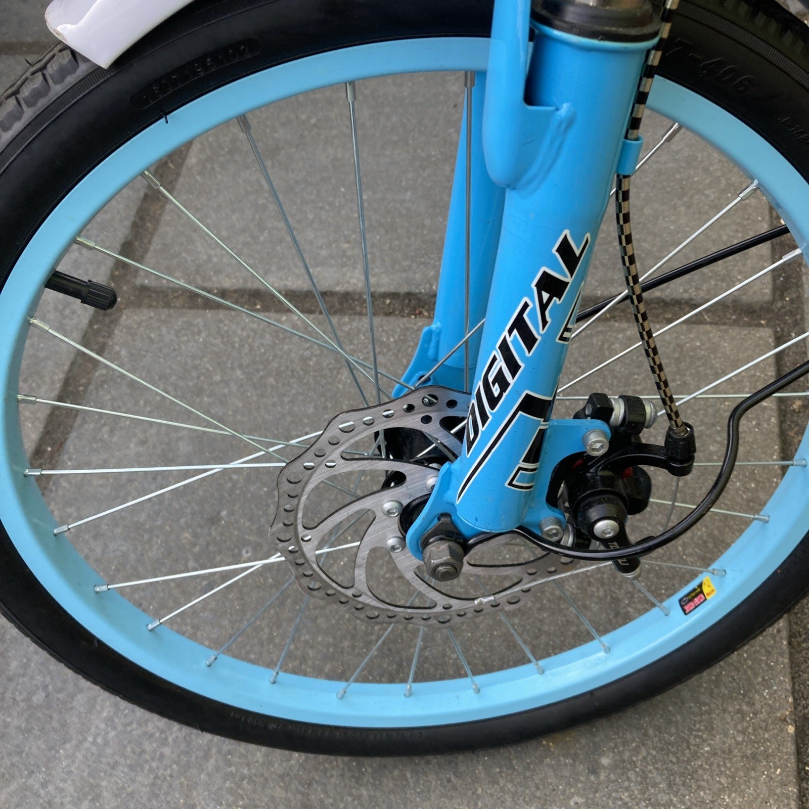 Digital Folding Blue Bike Carbon Steel 7 Speed Unisex Custom Design For UK