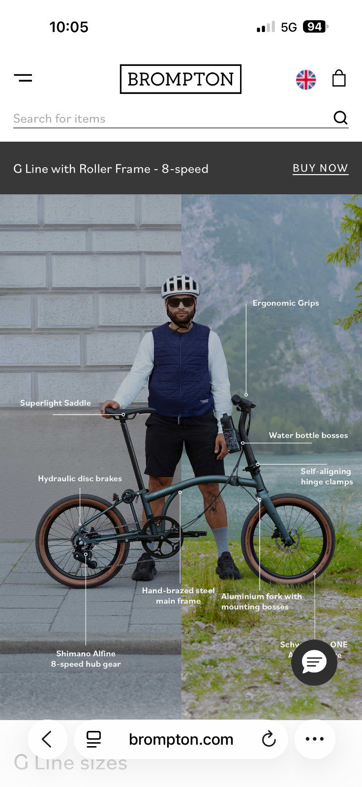 brompton folding bike 8 speed