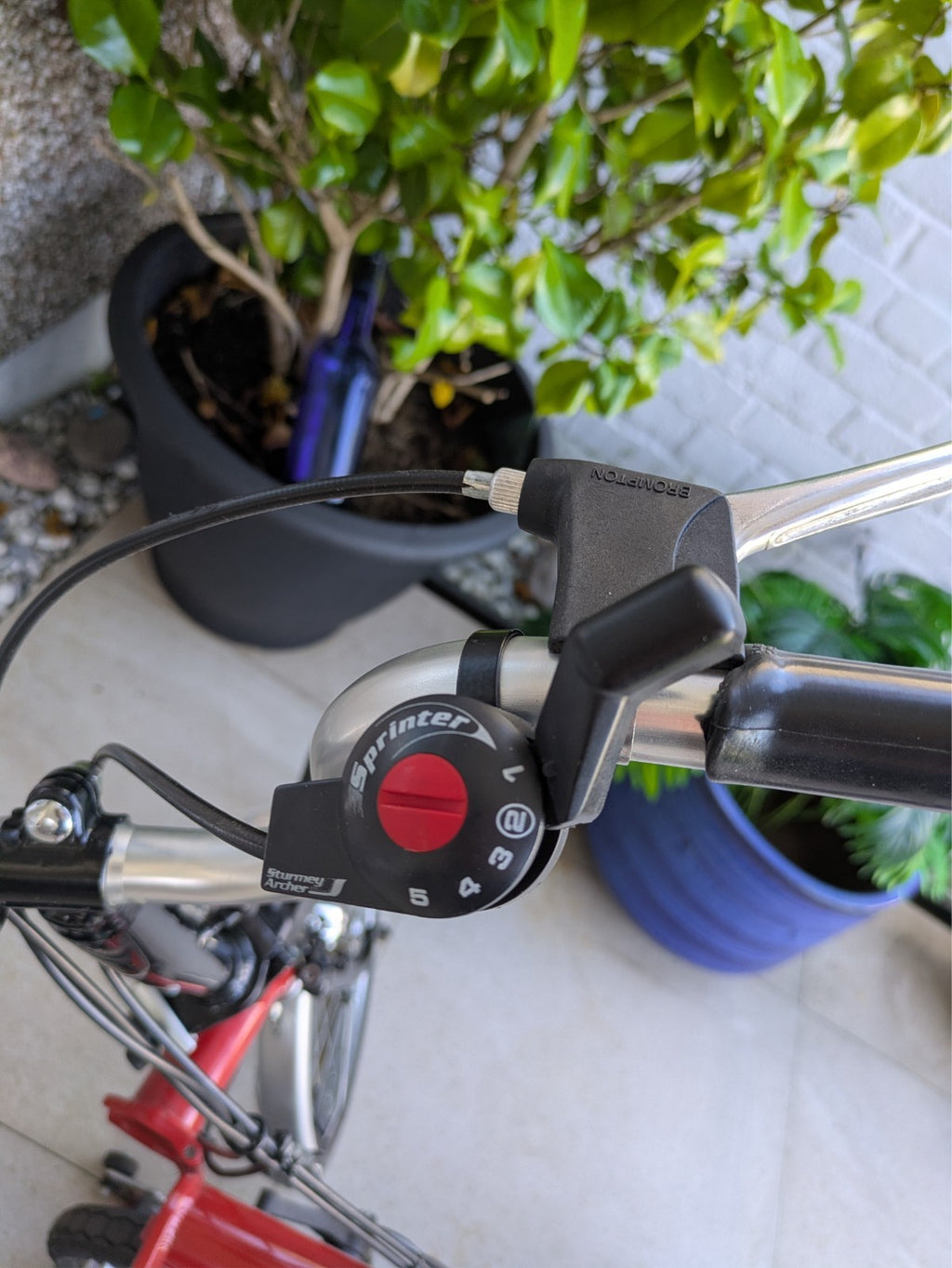 1999 Brompton T5 5-Speed Folding Bicycle – Red/Black (Original Setup)