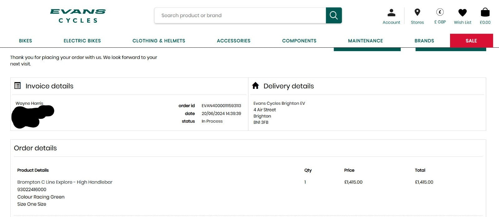 2024 Brompton C Line M6L Racing Green 6 Speed - Folding bike