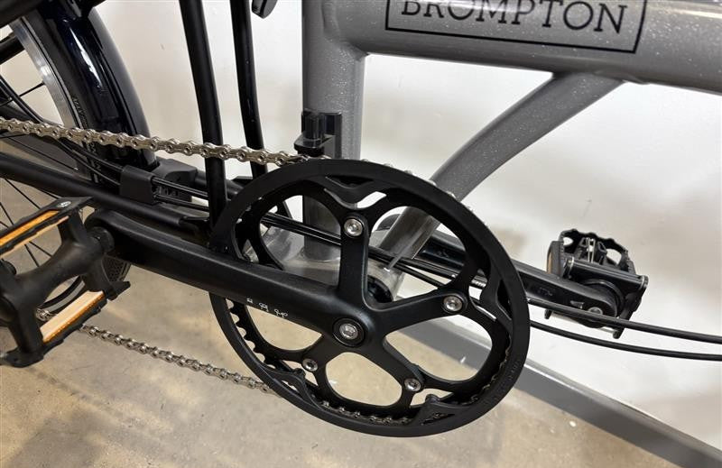 Brompton P Line 4 Speed 2022 Mid Handlebar Folding Bike - Storm Grey