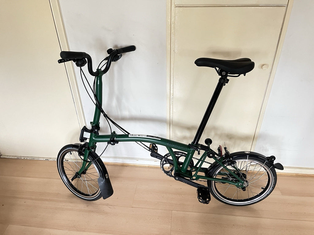 Brompton C Line Explore 6-Speed, 2025, Green, Black Edition, Mid Handlebar, New