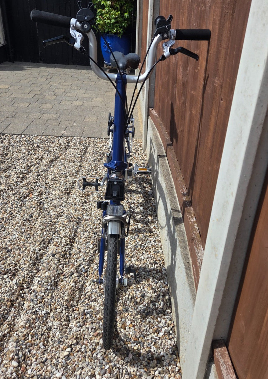 Brompton Folding Bike 6 Speed Cobalt Blue - Standard Size