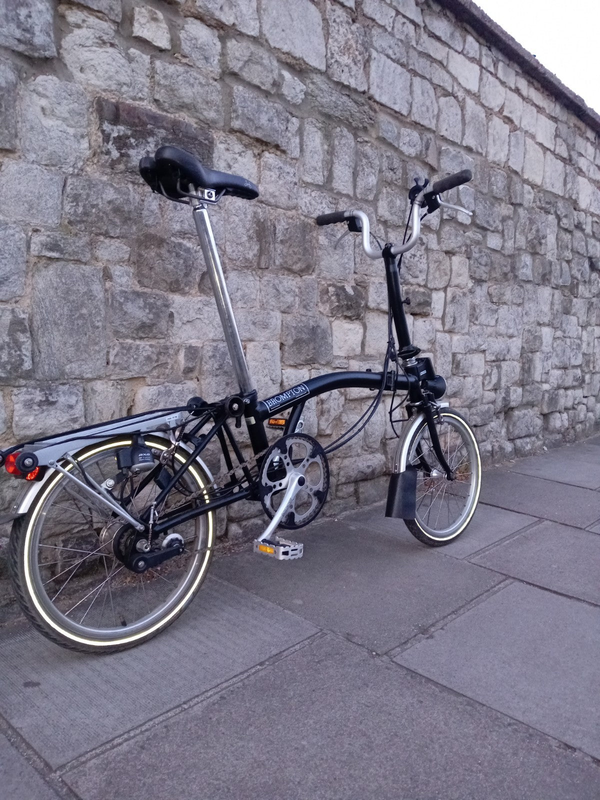 Brompton 3 Speed H3R Black Folding Bike