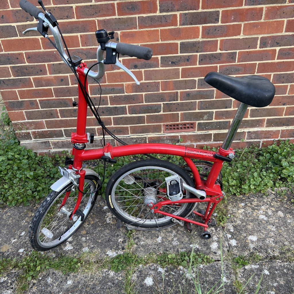 Brompton Bike Red.  Model L3.   Year 2004.  Poor Condition .