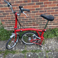 Brompton Bike Red.  Model L3.   Year 2004.  Poor Condition .