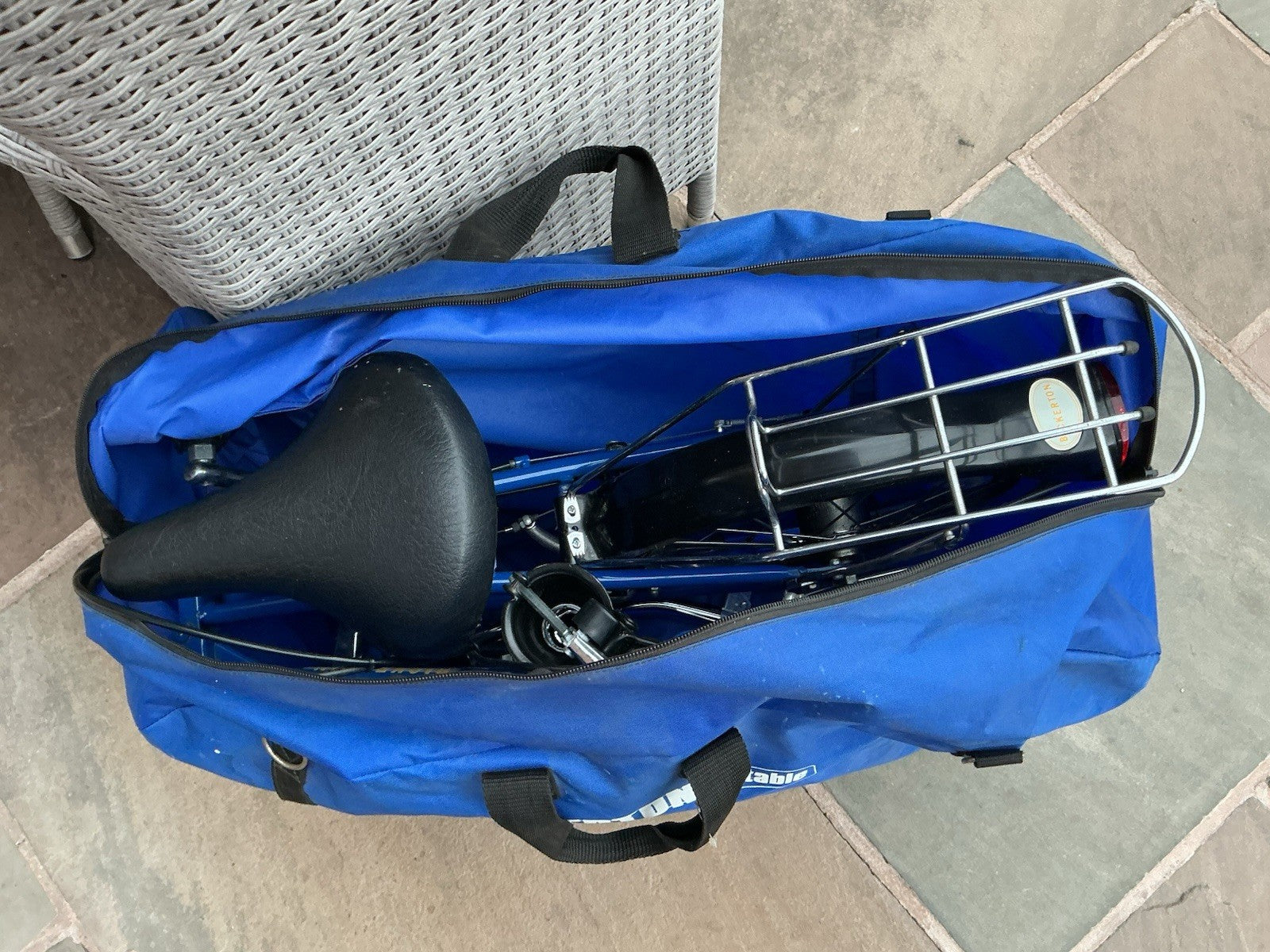 Vintage Bickerton ‘Californian’ Folding Bike Gears Rear Rack Mudguards Carry Bag
