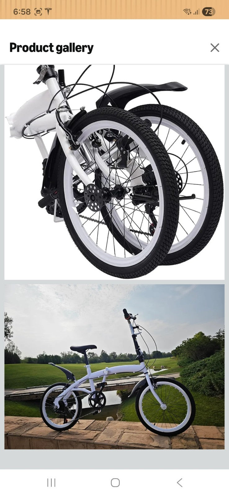 TRIOBLADE  20 Inch Adult Folding Bike 7 Speed Compact City Commuter