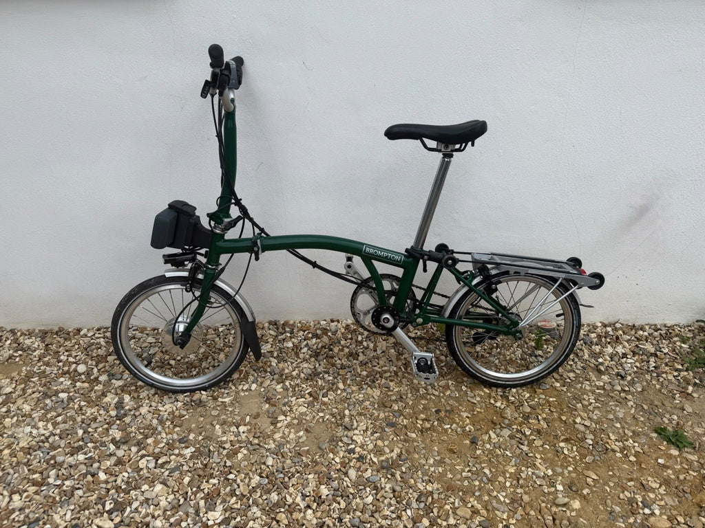 2018 Brompton M6R 6-speed in Racing Green, Swytch added
