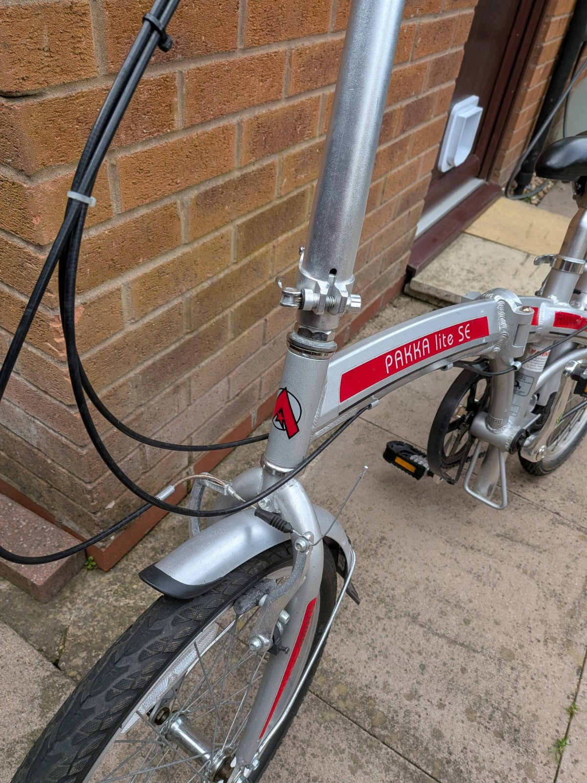AMMACO Pakka Lite SE Silver Foldable Bicycle with Carry Bag