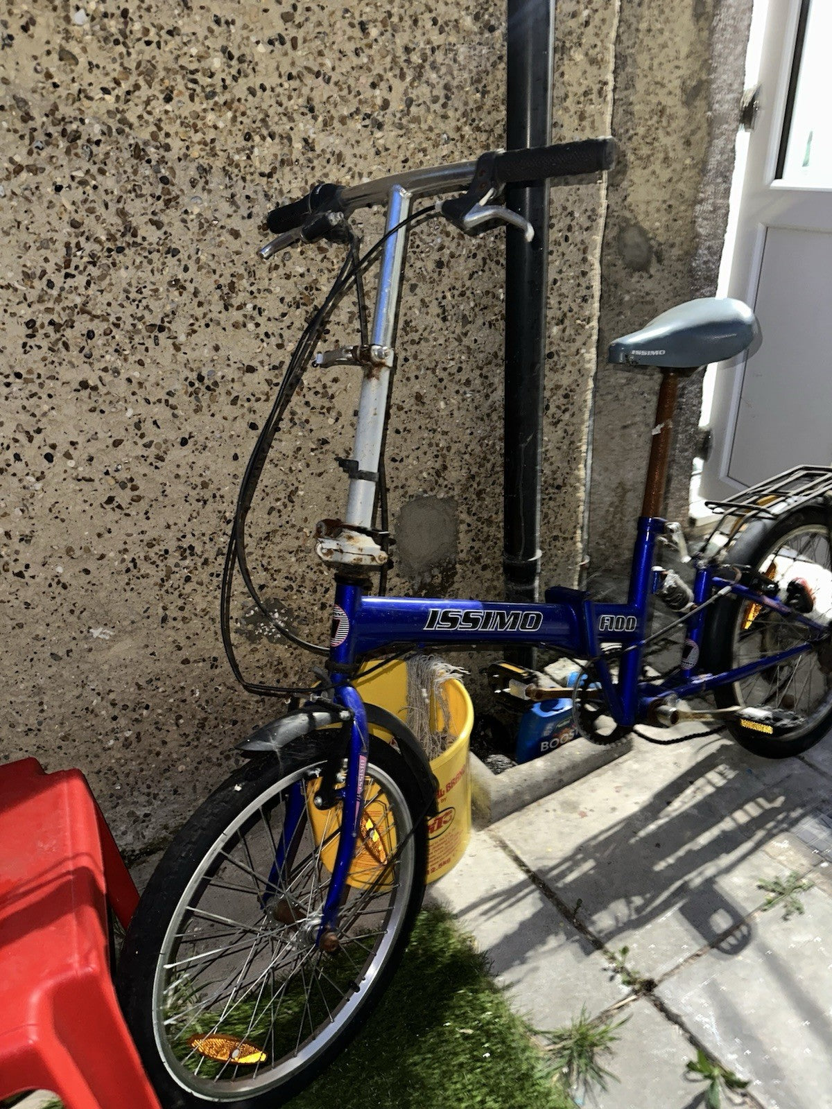 Issimo Blue 20 in Folding Bike with Rear Rack, V-Brake Unisex