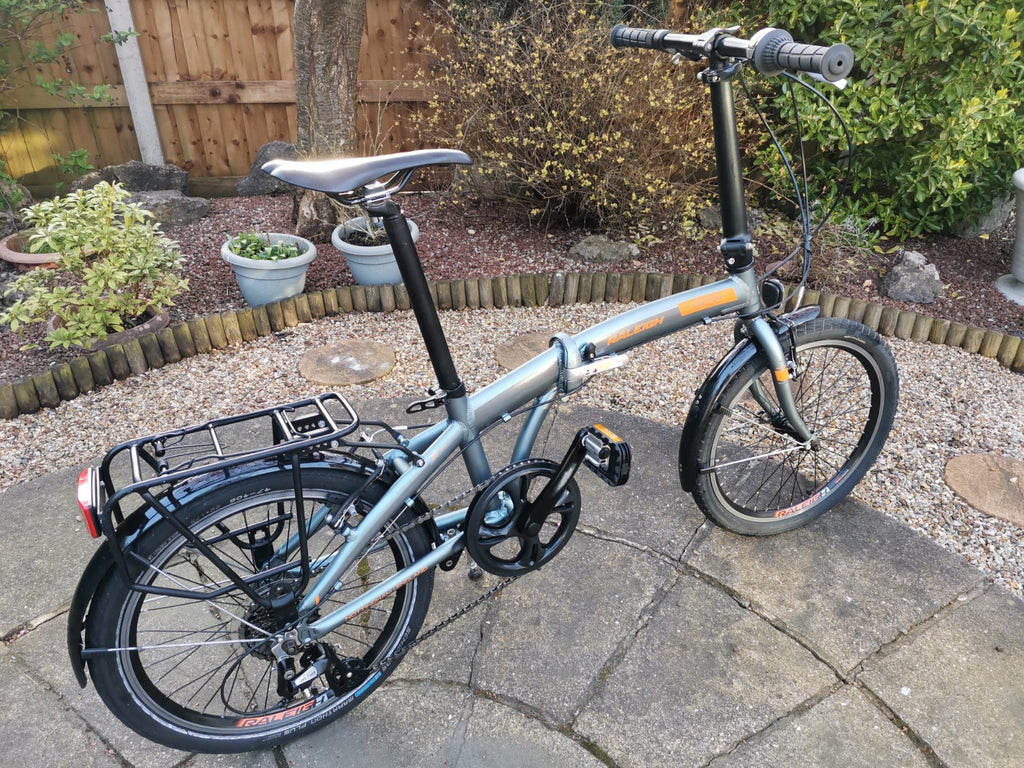 Raleigh Stowaway Folding Bike 20" Wheels.
